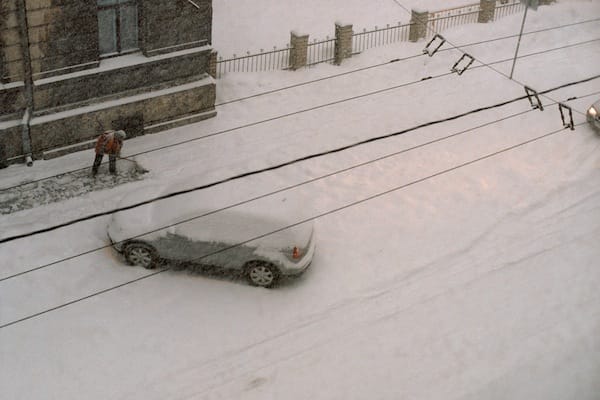 Stabu ielas sniega diena